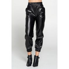 These faux leather pants feature a stylish bottom cuff and are versatile enough to pair with tennis shoes, flats, or a chic heel. Experience comfort and style with these exceptional pants. 60% PU, 40% Polyspan Made in USA SIZE & FIT Model is wearing a Small Height: 5'7 Waist: 25/26 Bust: 32B Black Faux Leather Pants, Chic Heels, Pet Gear, Parents Baby, Pants With Pockets, Faux Leather Pants, Black Faux Leather, Tennis Shoes, Cloth Bags