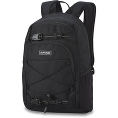 a black backpack with straps on it