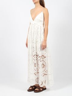 100% Cotton, 100% Polyester Elegant Floral Embroidered Maxi Dress For Vacation, Elegant Beach Midi Dress With Broderie Anglaise, Elegant Broderie Anglaise Maxi Dress For Beach, Elegant Broderie Anglaise Midi Dress For Beach, Elegant Vacation Dress With Cutwork Hem, Elegant Spring Maxi Dress With Cutwork Hem, Elegant Embroidered Dress With Broderie Anglaise For Spring, Elegant Floral Embroidered Midi Dress For Vacation, Elegant Maxi Dress With Cutwork Hem For Spring