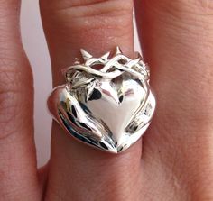 Callie Thorny Claddagh Ring - Celebrity Callie Thorne, Claddagh Ring, Sterling Cladagh Heart ring, Irish Jewelry, Gifts for Her, promise 126 Callie Thorne, Celtic Claddagh Ring, Claddagh Necklace, Red Carpet Jewelry, Paw Ring, Silver Claddagh Ring, Claddagh Ring, Pen Pals, Promise Ring Gift