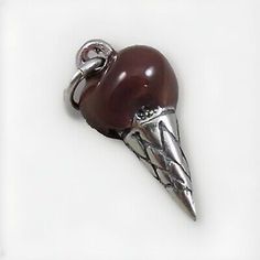 Chocolate Enamel Ice Cream Cone 3D 925 Pendant Necklace Or Bracelet Charm  | eBay Fine Jewelry Bracelets, Bracelet Charm, Bracelets And Charms, Vintage Costume Jewelry, Vintage Costumes, Costume Jewelry, Jewelry Watches, Jewelry Bracelets