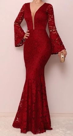 Red Lace Dress Outfit, Classy Evening Dress, Dress Pesta, Evening Gowns With Sleeves, Sequin Evening Gowns, African Dresses For Kids, Gowns Dresses Elegant, Morning Thoughts, Mother Of The Bride Gown