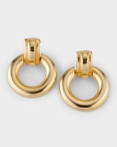 Get free shipping on Ben-Amun 24k Gold Electroplated Drop Hoop Earrings at Neiman Marcus. Shop the latest luxury fashions from top designers.