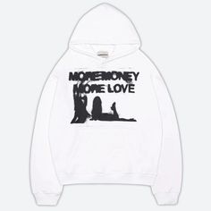 The More Money More Love Hoodie combines comfort and style with a bold message. Its relaxed fit, cozy hood, and kangaroo pocket offer functionality, while ribbed cuffs ensure a snug fit. Perfect with jeans or joggers for a standout streetwear look. Unisex Graphic printed hoodie Text print detail: more money more love A Oversized Hoodie Men, Couple Streetwear, Hoodies Y2k, Gothic Men, Mens Chukkas, Gothic Tops, Crop Pullover, Streetwear Hoodie, Loose Hoodie