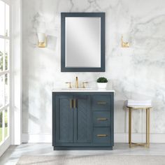 Perfect for the contemporary bathroom, our Gazsi Vanity offers the smart style you want with the everyday functionality you need. Architectural details include textured door panels with a chic chevron pattern as well as a recessed plinth base. Constructed of rugged wood materials, this vanity boasts ample and flexible storage space for all your bath essentials. The marbled composite stone countertop lends a touch of refinement while providing a striking contrast with the dark-colored modern cabi Stone Countertop, Plywood Cabinets, Bath Essentials, Cultured Marble, Door Panels, Single Sink Bathroom Vanity, Double Bathroom Vanity, Engineered Stone