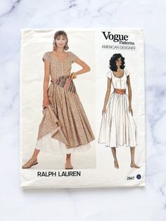 an image of a woman's dress sewing pattern