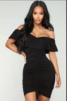 Saigon Ruched Dress - Black Tight Mini Dress, Dress Off Shoulder, Work Dresses For Women, Ruched Mini Dress, Fashion Nova Dress, Ruched Dress, Rompers Women, Dresses For Women, Women Lingerie