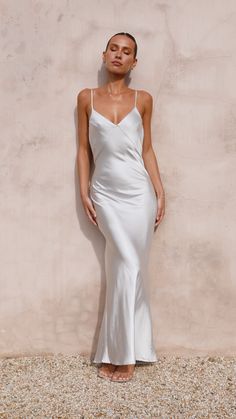 Fitted Slip Dress With Straps For Formal Events, Fitted Slip Dress With Straps For Formal Occasions, Elegant Strappy Maxi Dress With Adjustable Straps, Fitted Satin Maxi Dress With Adjustable Straps, Elegant Fitted Slip Dress With Strappy Back, Elegant Strappy Maxi Dress, Fitted Maxi Dress With Straps For Formal Occasions, Formal Fitted Slip Dress With Delicate Straps, Fitted Maxi Dress With Spaghetti Straps