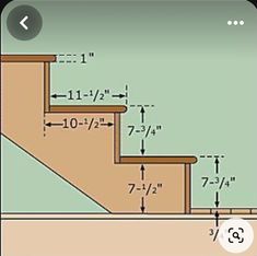 an image of stairs with measurements on them