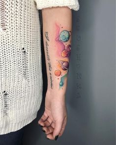 a person with a tattoo on their arm