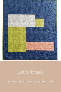 quilts for sale with text overlay that reads, quilts for sale shop my creative