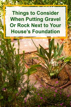 Things to Consider When Putting Gravel Or Rock Next to Your House’s Foundation Rock Perimeter Around House, River Rock Gutter Drainage, Gravel Bed Around House, Pea Gravel Around House Foundation, Incorporating Rocks In Landscaping, Rock Around House Foundation, Rocks Around Foundation Of House, River Rock Around House Foundation, Rock Edging Around House