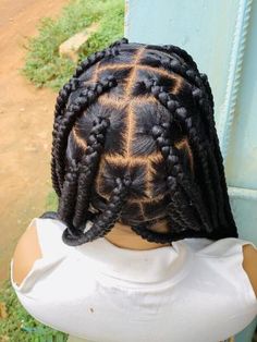 Medium Sized Braids, Black Woman Wig, Size Braids, Medium Size Braids, Ponytail Simple, Thanksgiving Hairstyles, Thanksgiving Hair, Ghana Braids, Jumbo Box Braids