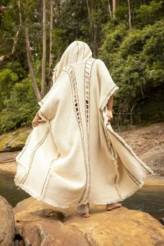 MAGOS WIZARD Ivory Beige Long Hooded Kimono Vest Robe Tribal Ritual Ceremony Gypsy Festival Magic Ritual Primitive Rave Boho Earthy AJJAYA https://www.ajjaya.com/products/magos-wizard-ivory-beige-long-hooded-85197 Mens Kimono Jacket, Hooded Kimono, Ritual Clothing, Gilet Kimono, Magic Ritual, Dystopian Aesthetic, Mens Poncho, Male Kimono, Viking Clothing