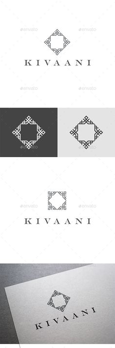 four different logos that have been designed to look like an elegant logo for a company