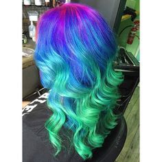 How wonderful is this #color #blend?! IG's @laushairstylist used, from top to bottom, a mixture of #CottonCandyPink and #FuschiaShock, a blend of #AtomicTurquoise, #BadBoyBlue and #LieLocks and finally a mix of #SirensSong and #ElectricLizard! Bad Boys Blue, Dimensional Color, Pink Cotton Candy, Hair Colours, Top To Bottom, The Shining