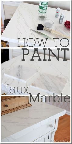 how to paint faux marble furniture