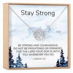 Bible Quotes Necklace Motivational Bible Quotes, Expression Quotes, Dear Ava, Necklace Quotes, Spa Gift Box, Rose Gold And Silver, Jewelry Details, Be Strong And Courageous, Bible Quote