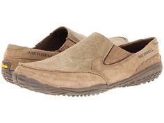 Merrell Barefoot Life Radius Glove Canvas Breathable Casual Slip-ons For Outdoor, Outdoor Low-top Slip-on Sneakers With Vibram Sole, Sporty Brown Slip-ons With Rubber Sole, Casual Slip-ons With Rubber Sole For Light Sports, Functional Outdoor Slip-ons With Rubber Sole, Outdoor Leather Slip-on Sneakers With Textured Sole, Breathable Leather Slip-on Sneakers, Leather Slip-on Sneakers With Textured Sole For Outdoor, Dynamic Slip-on Walking Shoes With Cushioned Footbed