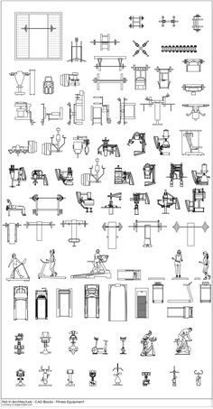 an architectural drawing showing various types of furniture