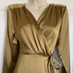 Nwt Beautiful Gold Colored Zara Wrap Dress. Light Weight And Flowing With A Very Flattering Neckline. Zara Gold, Zara Dress, Zara Dresses, Dresses Xs, Gold Color, Wrap Dress, Colorful Dresses, Zara, Womens Dresses