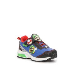 Nintendo-Super Mario Light-Up Sneaker - Kids' Your kiddo will shine with every step they take in the Super Mario Light-Up Sneakers from Nintendo. These sporty shoes feature a charming design that highlights their favorite video game character, a hook & loop closure for easy access, and a heel with an LED light that turns on every time the sole hits the ground. Not sure which size to order? Click here to check out our Kids’ Measuring Guide! For more helpful tips and sizing FAQs, click here . Video Game Character, Sporty Shoes, Light Up Sneakers, Video Game Characters, Kids Sneakers, Helpful Tips, Our Kids, Game Character, Super Mario