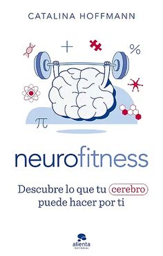 the front cover of a book with an image of a brain and barbells