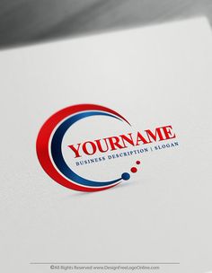 the logo for your name is made with red, white and blue circles