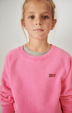 Kid's sweatshirt Izubird - FLUO PINK 48 Long sleeve Pink - H24 Gray Label, Misha And Puff, Pull Sweat, Vintage Logo, Kids Sweatshirt, Puffer Coat, Vintage Children, Coat Dress, Brunei