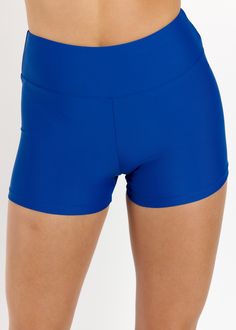 Swim ShortsFit & Sizing High waisted Wide waistband sits just below your natural waist Inseam length 2.7” (Size S) For more fit and sizing info, check out our size chart Features Quick dry Designed to be worn over our favorite bikini bottom Care Rinse in cold water to wash off any chemicals, chlorinated water or saltwater Machine wash in cold water on gentle cycle Lay flat to dry in the shade Material 82% nylon 18% spandex Gusset-100% polyester UPF 50+ Sun prot Blue Sporty Swim Skirt, Sporty Blue Short Swim Skirt, Blue Stretch Swim Skirt For Sports, Blue Short Length Swim Skirt For Sports, Sporty Fitted Tankini With Built-in Shorts, Moisture-wicking Solid Bottoms For Beach Season, Stretch Bottoms With Contoured Waistband For Beach Season, Blue Fitted Short Length Swim Trunks, Fitted Blue Shorts With Contoured Waistband