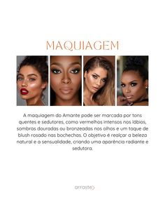 an advertisement for macuagem with three different women's faces and the words mac