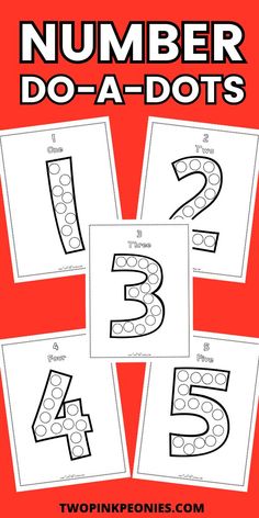 Text that says Numbers do-a-dot pages below are mock ups of the 1 through 5 do-a-dot pages. Numbers For Toddlers, Sped Math, Family Day Care, Dot Worksheets, Fall Math, Fun Activities For Toddlers, Do A Dot, Dot Markers