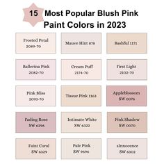 the most popular blush pink paint colors in 2013