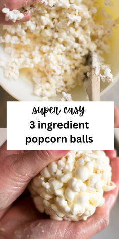 popcorn balls in a bowl being made Easy Popcorn Balls, Marshmallow Popcorn Balls, Popcorn Balls Recipe, Easy Popcorn, Marshmallow Popcorn, Gluten Free Marshmallows, Diy Popcorn, Popcorn Balls, Easy Recipes For Beginners