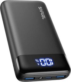 an external power bank with the time displayed