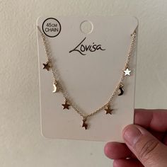 Brand New. This Is A Cute Gold Plated Sun And Moon Necklace. The Brand Is Lovisa. Super Cute. Necklace Also Has 1 Lighting Bolt In The Middle. Lovisa Jewellery, Necklaces Cute, Cute Necklaces, Lighting Bolt, Sun And Moon Necklace, Moon Gold, Pandora Jewelry Charms, Spider Necklace, Pretty Jewelry Necklaces