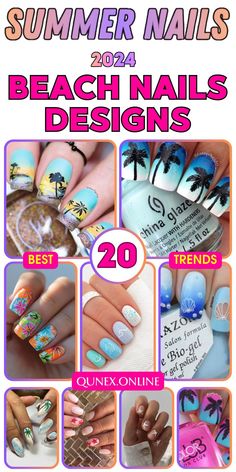 Make a splash with beach nails designs & colors 2024! Perfect for summer and beach vacations, these designs range from beach nails designs simple to more elaborate beach nails designs acrylic. Beach nails designs french tips offer a classic look, while beach nails designs gel ensure long-lasting wear. Cute beach nails designs short are perfect for any summer activity. Acrylic Beach Nails, Cruise Nails Caribbean, Cute Beach Nails, Nails Designs Simple, Cruise Nails