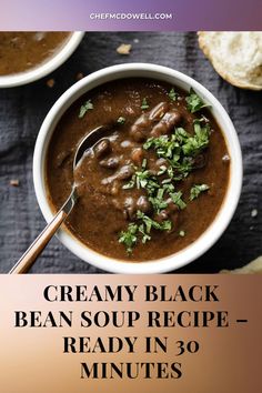 creamy black bean soup recipe ready in 30 minutes