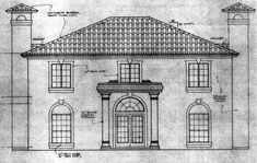 an architectural drawing of a house