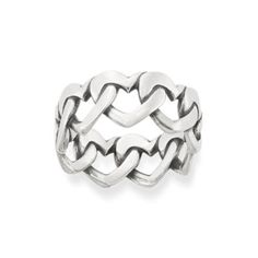 Buy Chain of Hearts Ring for USD 88.00 | James Avery James Avery Heart Ring, Chain Of Hearts, Chain Link Ring, Xoxo Jewelry, James Avery Rings, Silver Promise Rings, Simple Rings, Heart Knot, Grunge Jewelry