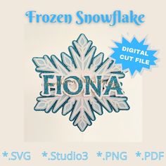 the frozen snowflake cut file has been added to make it look like an emblem