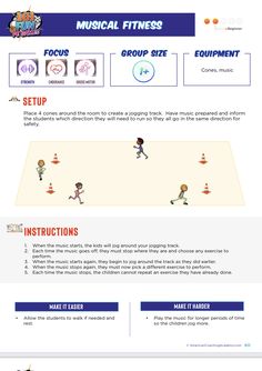 an info sheet describing how to use the website for kids's sports games and activities