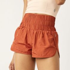 Price Includes Shipping New But Without Free People Tags The Way Home Shorts In Red Earth Water-Resistant Repels Water, Creating A Barrier From Wet Conditions To Keep You Dry. Built-In Briefs Designed With Built-In Briefs For Added Coverage And An All-In-One Fit. Durable Fabrication Reinforced Woven Fabrication Designed To Be More Resistant To Tearing Speed Up Or Slow Down In These Breezy, Warm-Up Style Running Shorts, Featuring A Boldly Smocked Waistband With A High-Rise Silhouette And Split He Orange Workout Shorts With Pockets, Orange Athleisure Shorts For Beach, Orange Athleisure Shorts For The Beach, Orange Elastic Waistband Sports Shorts, Orange Athleisure Beach Shorts, Orange Sports Shorts With Pockets, Casual Orange Bottoms With Built-in Shorts, Orange Nylon Sports Shorts, Summer Sports Shorts In Orange