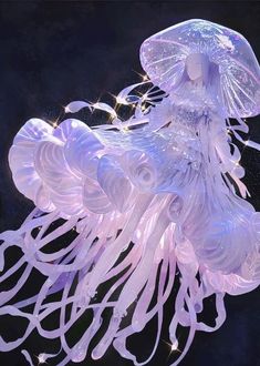 a jellyfish is floating in the water