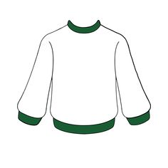 an image of a white and green sweater