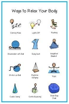 a poster with the words, ways to relax your body and other things in it