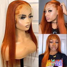 #wigs #hair #wig #lacewigs #bundles #virginhair #lacefrontal #wigmaker #hairstyles #wigsforsale #hairextensions #frontal #humanhair #explorepage #hairstylist #customwigs #closure #wiginstall #lacefrontwigs #beauty #frontalsewin #fulllacewig #frontals #hdlace #naturalhair #protectivestyles #curlyhair #laceclosure #straighthair #brazilianhair #bob #bobhair #curlybob #straightbob #bobhairstyles Ginger Lace Front Wigs Black Women, Brown Baddie, Baddie Wigs, Ginger Wig, Cheveux Oranges, Wigs Curly, 13x4 Lace Front Wig, Glueless Wigs