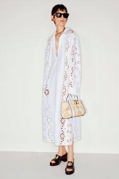 Valentino Resort 2023 Fashion Show | Vogue Valentino Resort 2023, Valentino Resort, Laced Up Shirt, Lace Gown, Poplin Shirt, Fashion Show