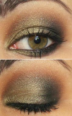 This is a great color for an olive skin tone -- I need to try it Green Eyeshadow Look, Mineral Eyeshadow, Makijaż Smokey Eye, Green Eyeshadow, Olive Skin, Hazel Eyes, Up Nails, Makati