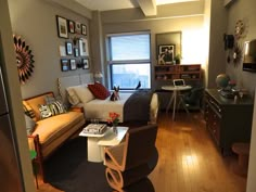 a living room filled with furniture and decor